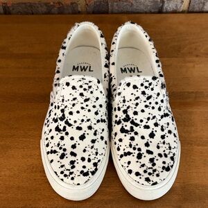 Madewell Sidewalk Slip-On Sneaker in Spatter-Painted Calf Hair